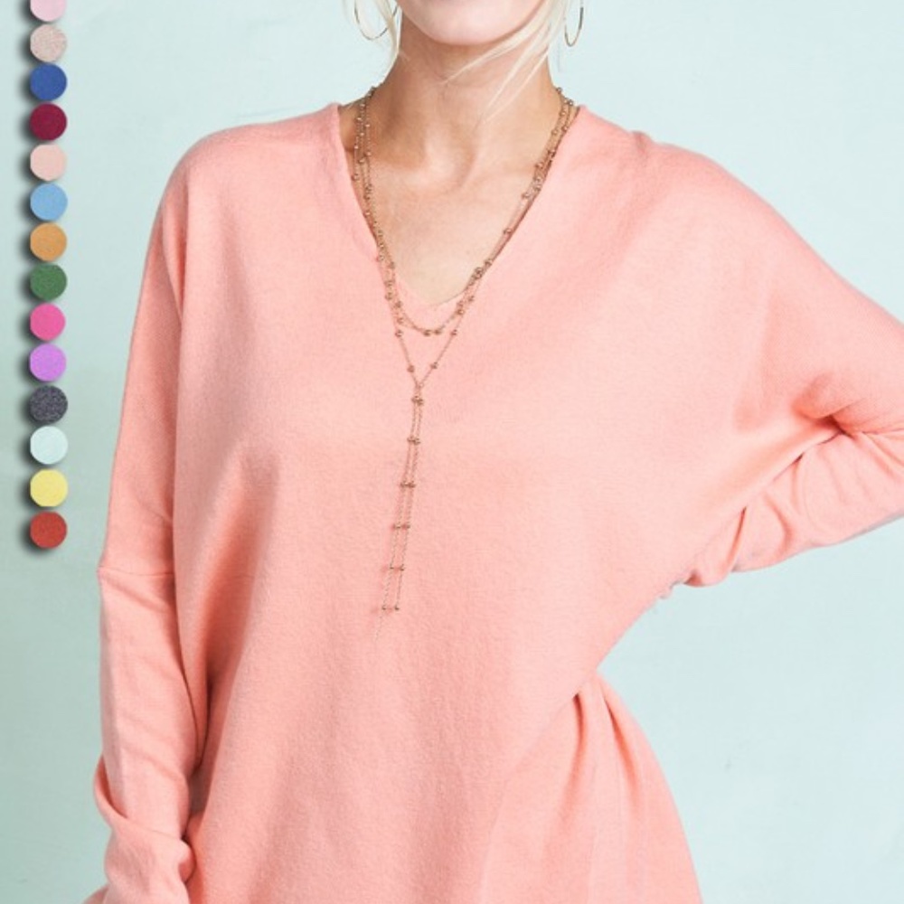 JOHNNY Softest Sweater Top - BLUSH    - Picture 5 of 6